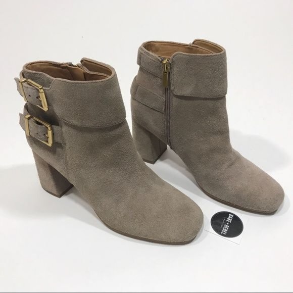 NWOT Franco Sarto Suede Block Heel Ankle Boots Size 6.5 - Picture 2 of 8